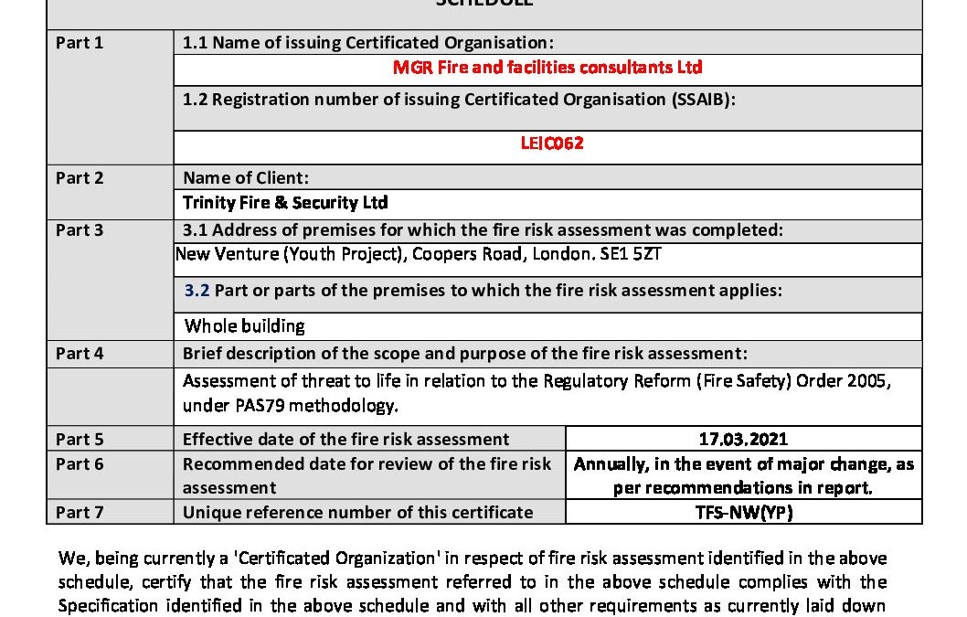 Module Certificate Bafe BAFE – conformity certificate – New Venture | MGR Fire and Facilities ...